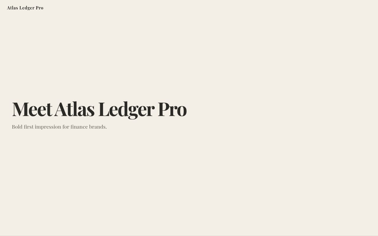Atlas Ledger Pro