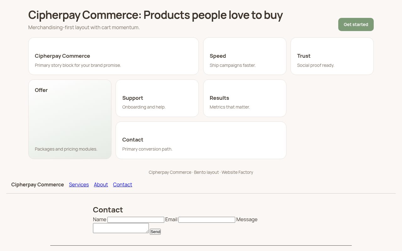 Cipherpay Commerce