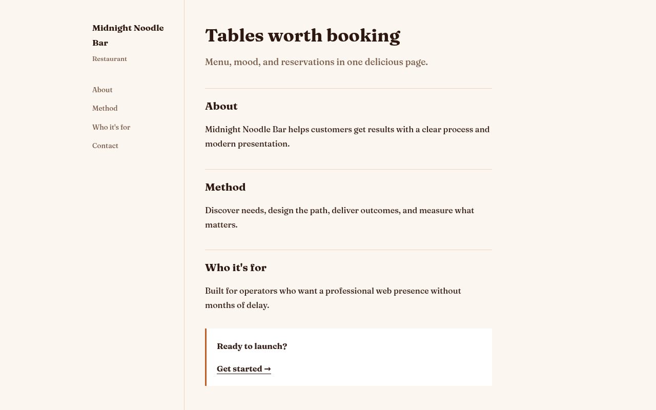 Midnight Noodle Bar