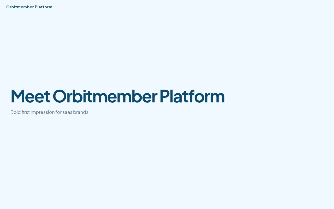Orbitmember Platform